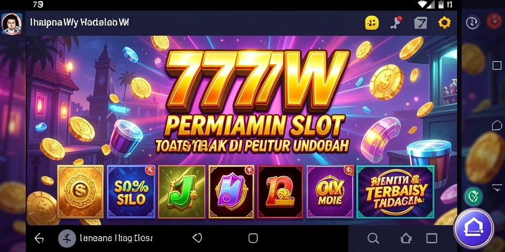 Tampilan gameplay menarik dari 7777W yang penuh warna.
