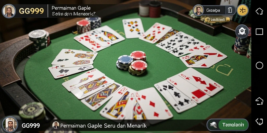 Tampilan permainan Gaple yang menarik dan seru.