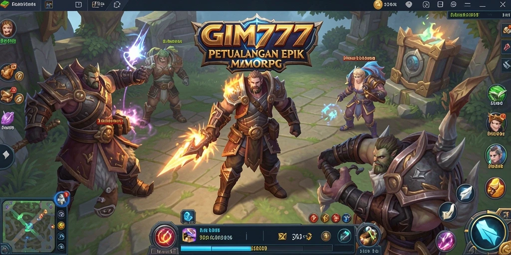 Gameplay GIM777 yang menampilkan pertempuran epik di dunia MMORPG.