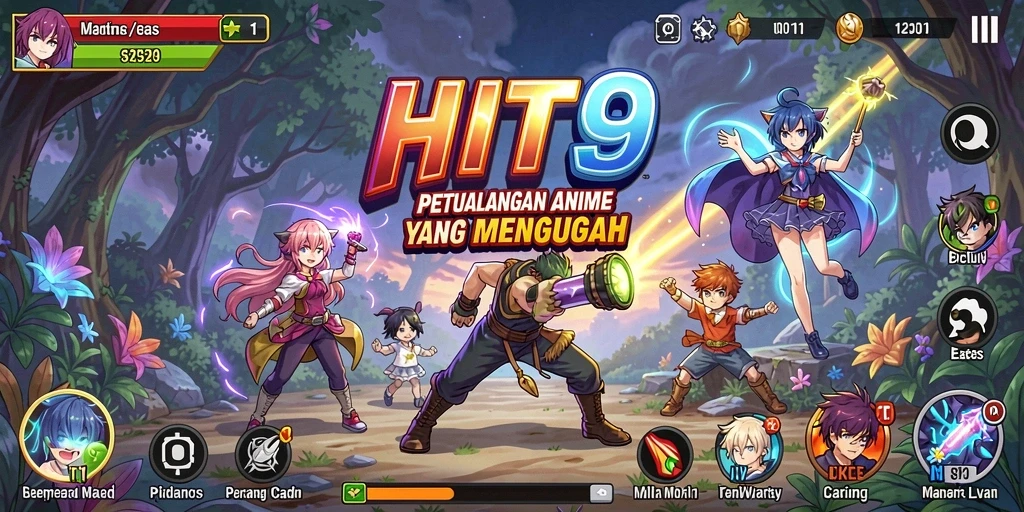 Screenshot dari gameplay HIT9 yang menampilkan petualangan Anime yang seru.
