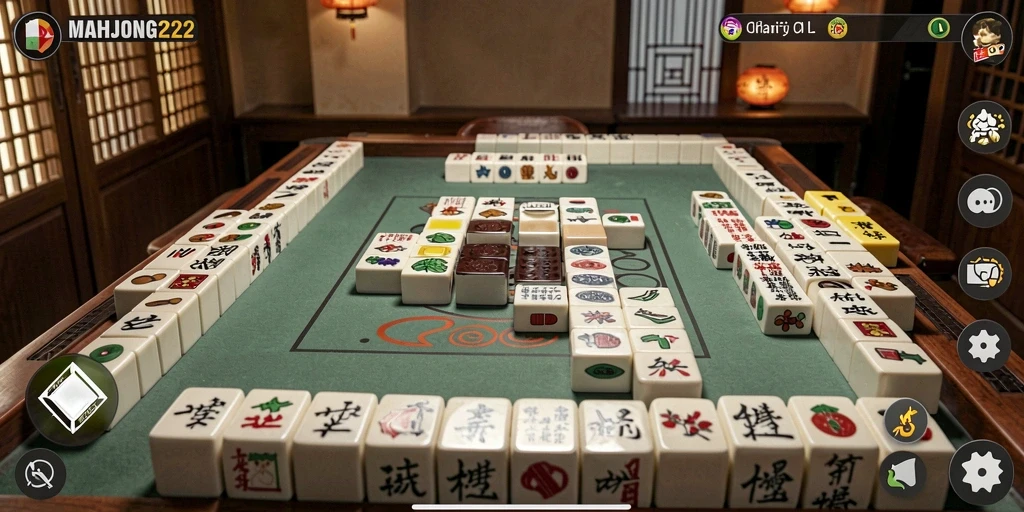 Screenshot menunjukkan gameplay seru dan menantang di MAHJONG222.