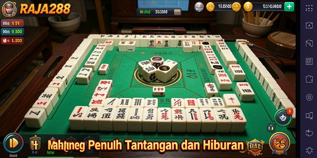 Tampilan gameplay menarik dari game Mahjong RAJA288.