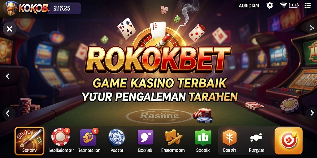 Tampilan gameplay kasino yang mengasyikkan di ROKOKBET.