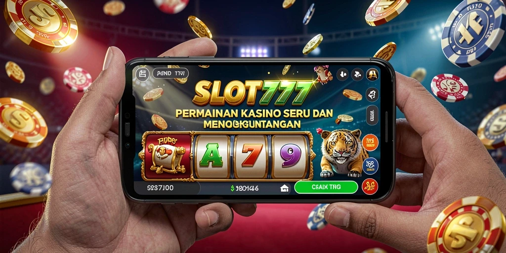 Screenshot gameplay SLOT777 yang menampilkan tema slot yang menarik.