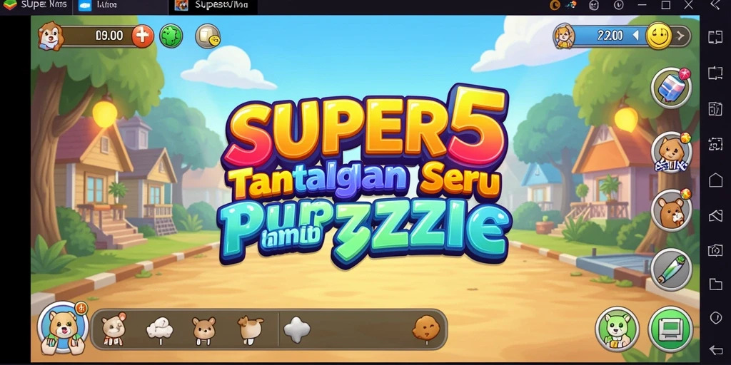Tampilan gameplay SUPER5 yang menantang dan menarik.