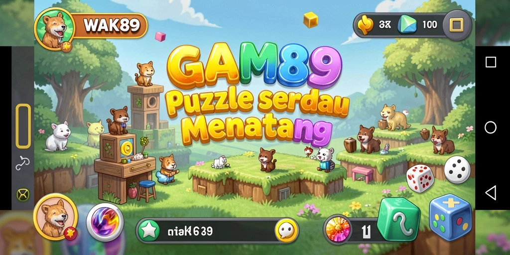Tampilan gameplay seru dalam WAK89 yang penuh teka-teki menantang.
